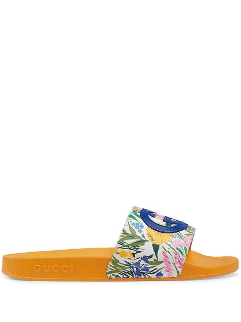 gucci ken scott floral slides|Gucci x Ken Scott Women's Pursuit Floral Print Slide Sandals .